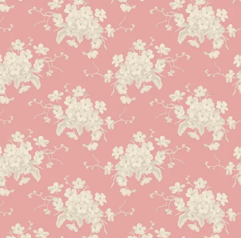 Fabric ~ TILDA Sunday Brunch - 100591 White Flower Pink