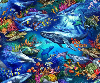 Fabric - The Deep - Ocean Life