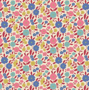 Fabric ~ TILDA Wallflower - Janice Red 100614