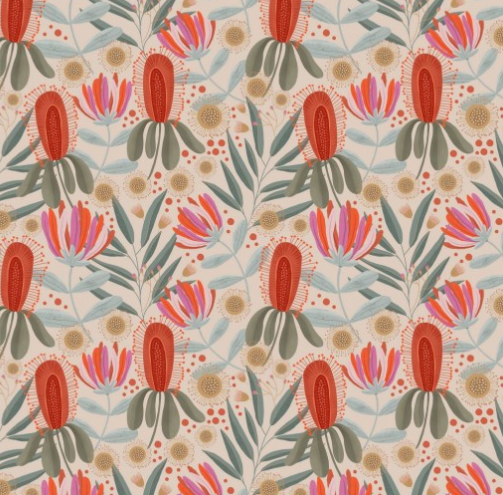 Fabric - Flora & Fauna - Wattle
