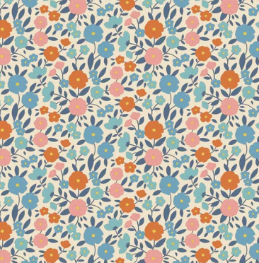 Fabric ~ TILDA Wallflower - Janice Blue 100615
