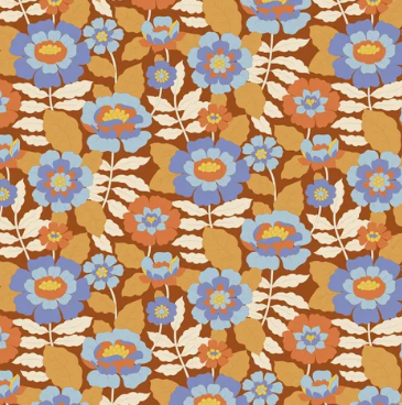 Fabric ~ TILDA Wallflower - Beverly Caramel 100612