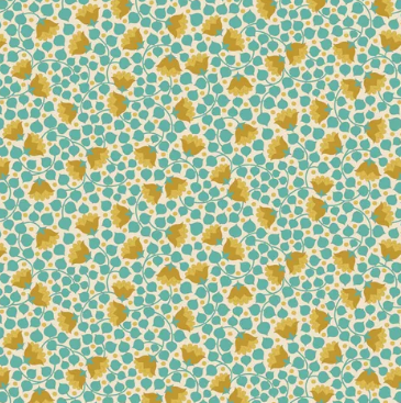 Fabric ~ TILDA Wallflower - Bellflower Teal 110126