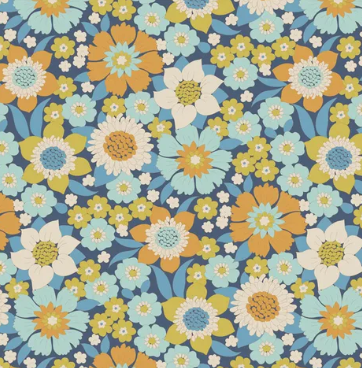 Fabric ~ TILDA Wallflower - Lauren Blue 100603