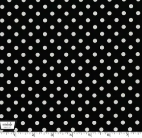 Fabric - Black and White Basics -  Dumb Dot Black