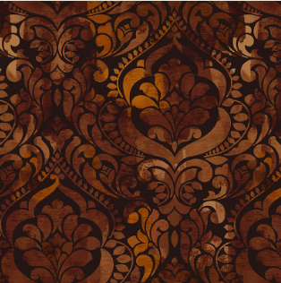 Wide Back - Chocolate Damask Fiorenza