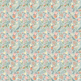 Fabric~ Wildwood Dwelling - Quail Hollow Light Teal
