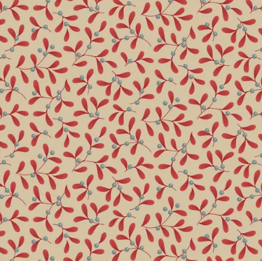 Fabric ~ TILDA Merry Little Christmas - Mistletoe Red