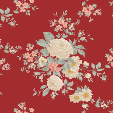 Fabric ~ TILDA Merry Little Christmas - Carol Burgandy