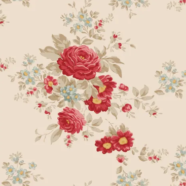 Fabric ~ TILDA Merry Little Christmas - Carol Cream