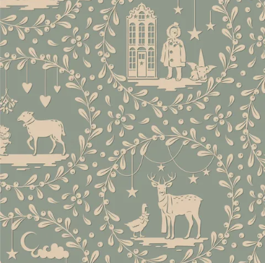 Fabric ~ TILDA Merry Little Christmas - Paperscenes Duckegg