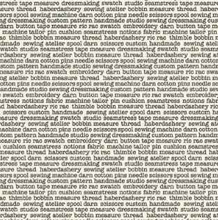 Fabric - Atelier - M135Q - Off White with black words