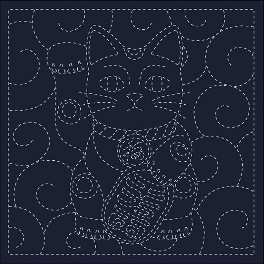 Sashiko cloth - MANEKI-NEKO