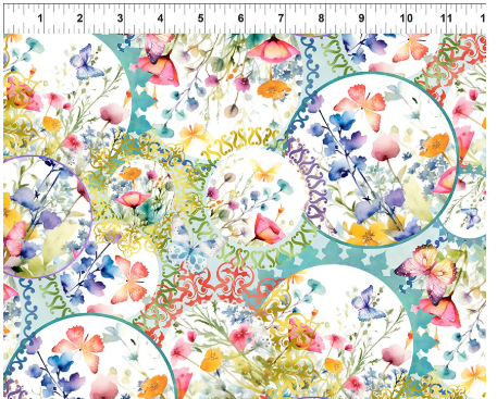 Fabric~ Jason Yenter - Butterfly Fantasy 3BF-1