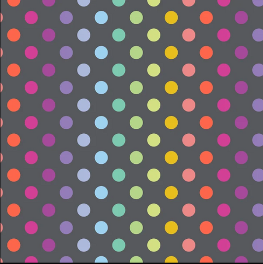 Tula Pink~ Graywork 'Disco Poms' (Carbon)