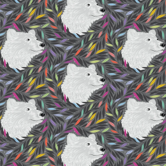 Tula Pink~ Graywork 'Just Bearly' (Carbon)