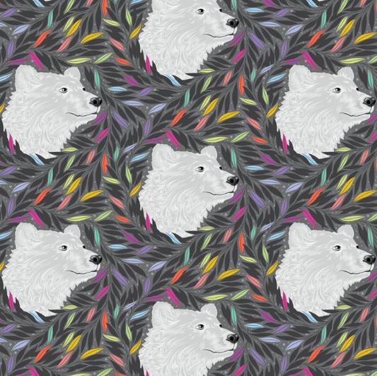 Tula Pink~ Graywork 'Just Bearly' (Carbon)