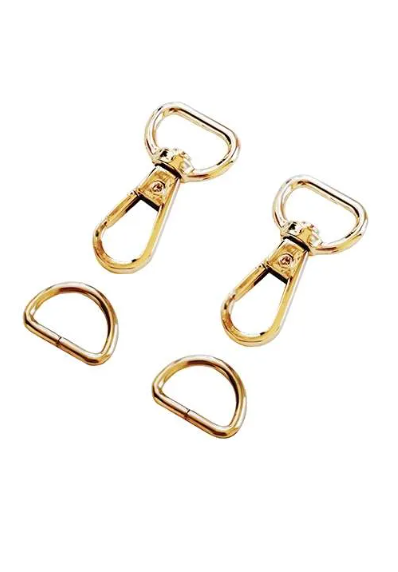 Rose Gold - 1/2" Swivel Hook & D-Ring (2pk)