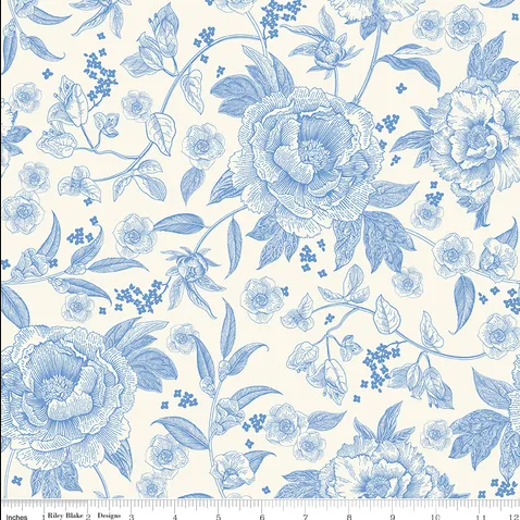 Wide Back ~ Penelope Floral Cream