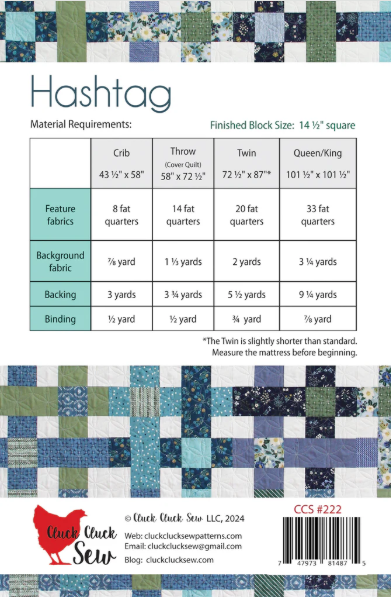 Pattern - Hashtag by Cluck Cluck Sew