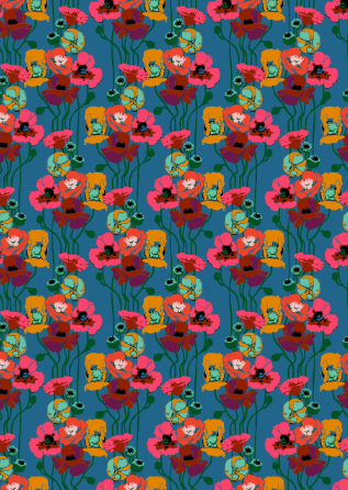 Anna Maria ~ Overdressed - Pouring Poppies Paint