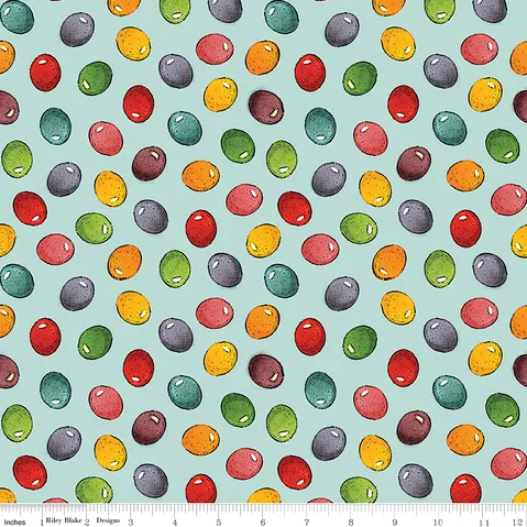Fabric ~ Egg Hunt - Jelly Beans Aqua