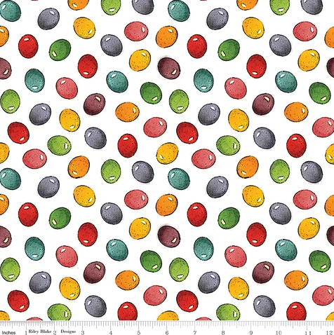 Fabric ~ Egg Hunt - Jelly Beans White