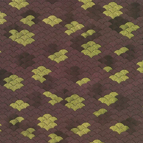 Fabric ~ Imperial Collection: Graceful Cranes - 23513-24 PLUM