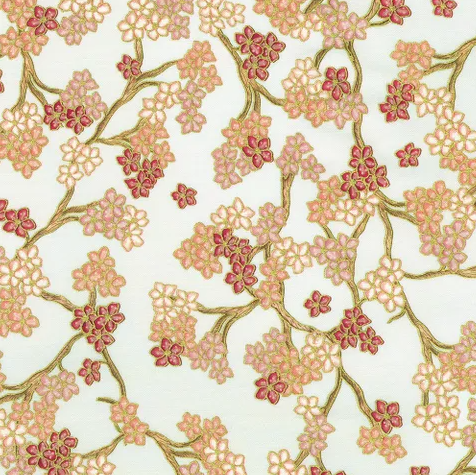 Fabric ~ Imperial Collection: Graceful Cranes - 23511-84 CREAM