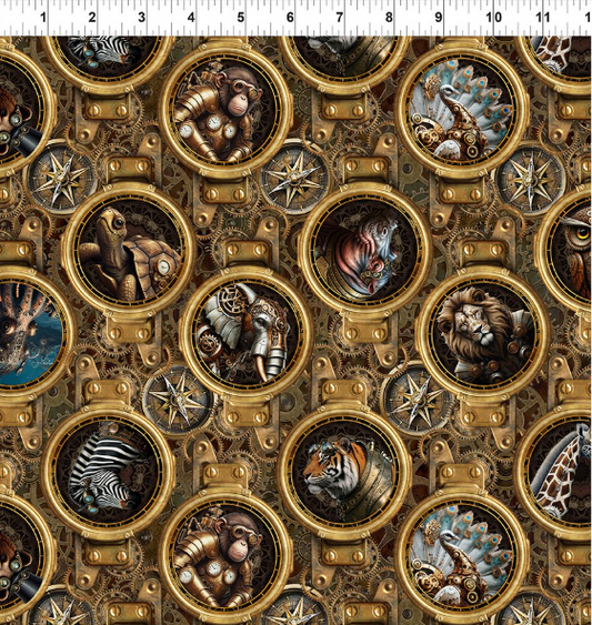 Fabric ~ Jason Yenter - Steampunk Menagerie 4ST-1