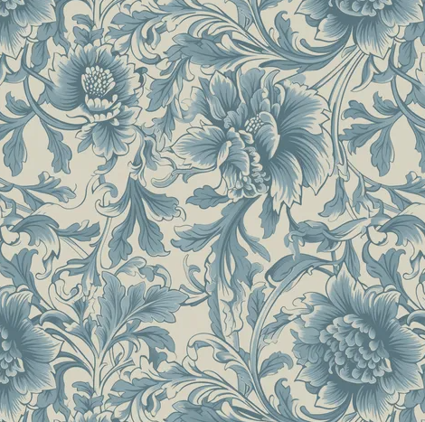 Fabric - Wideload 108" Fleur - Steel