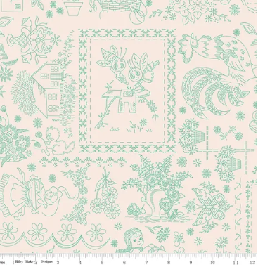 Berry & Sage by Lori Holt - Embroidery Latte  - C17389