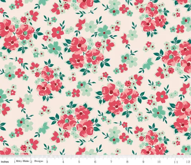 Berry & Sage by Lori Holt - Floral Latte - C17388