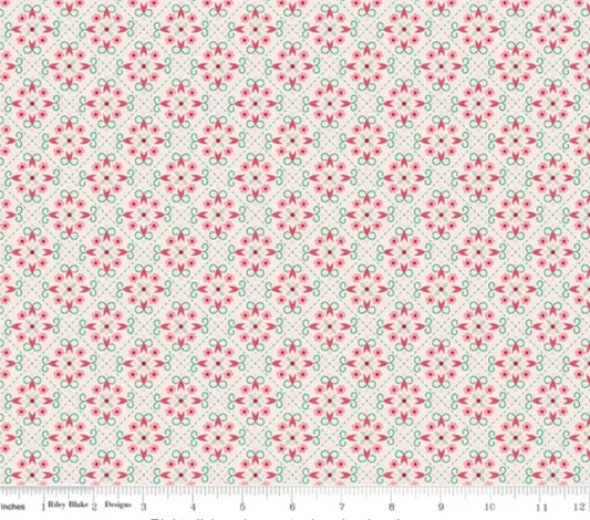 Berry & Sage by Lori Holt - Wallpaper Latte - C17398