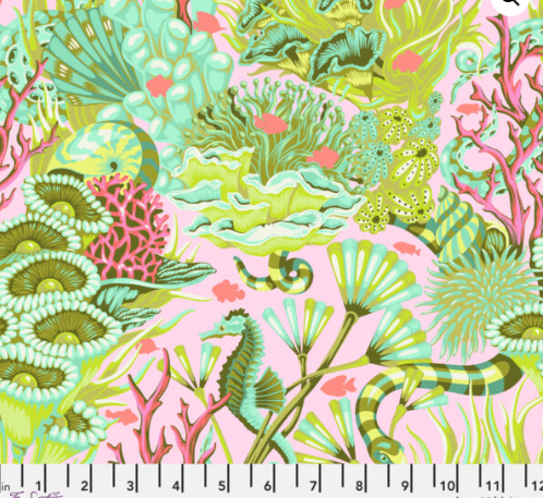 Tula Pink ~ Floral Reef - Reef What You Sew Coralline