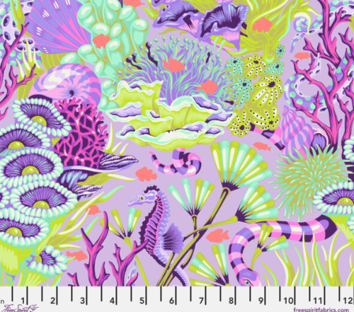Tula Pink ~ Floral Reef - Reef What You Sew Ultraviolet
