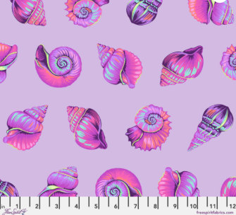 Tula Pink ~ Floral Reef - Lil Shelly Ultraviolet