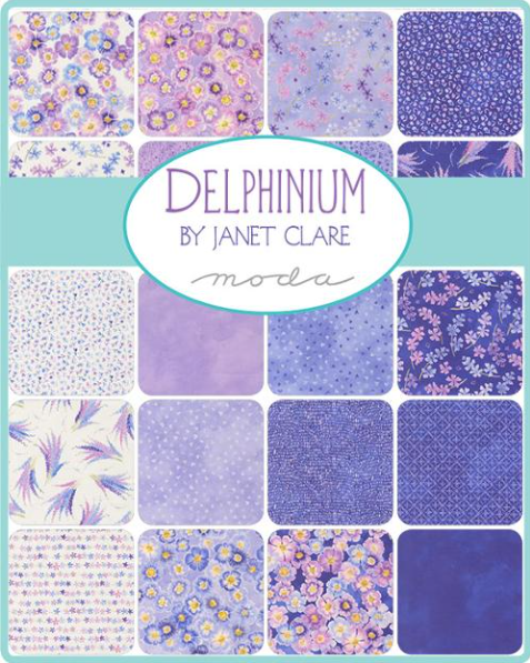 Moda - Delphinium by Janet Clare (AB Fat 1/4 Bundle)