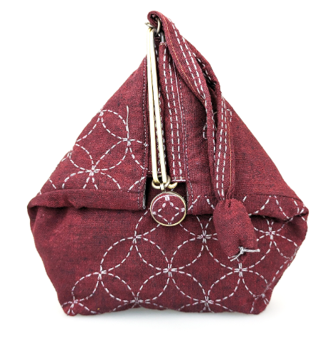 Kit - Sashiko Side Clasp Purse (Red)
