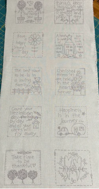 Stitchery Panel - Sweet Sentiments