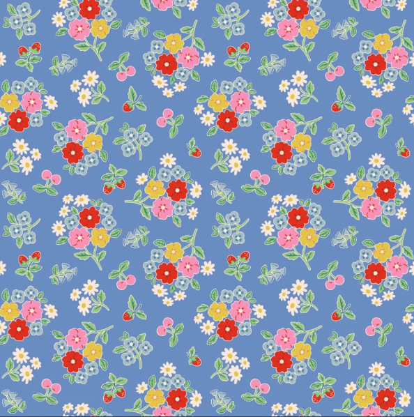 Fabric - Bluebells & Buttercups - Periwinkle