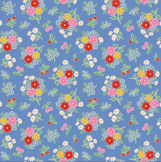 Fabric - Bluebells & Buttercups - Periwinkle