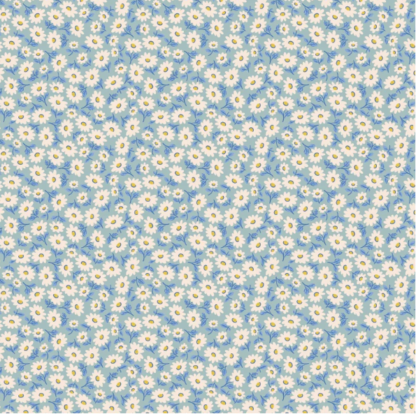 Fabric - Bluebells & Buttercups - Sugar Daisy Sky