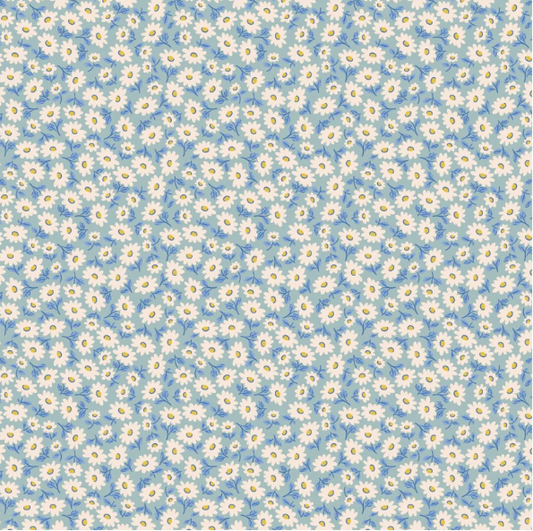 Fabric - Bluebells & Buttercups - Sugar Daisy Sky