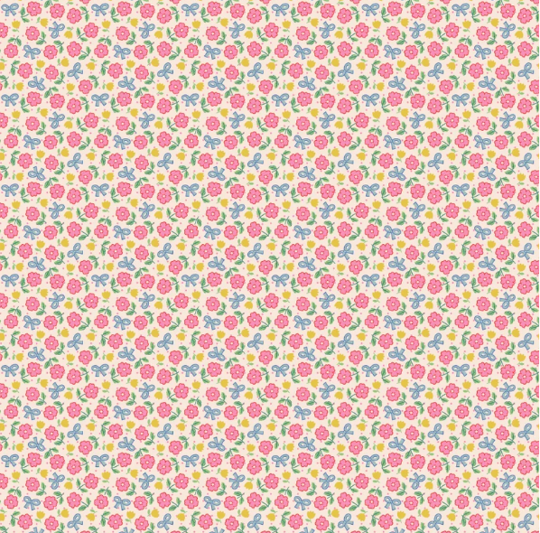 Fabric - Bluebells & Buttercups - Hey Darlin Bright Pink