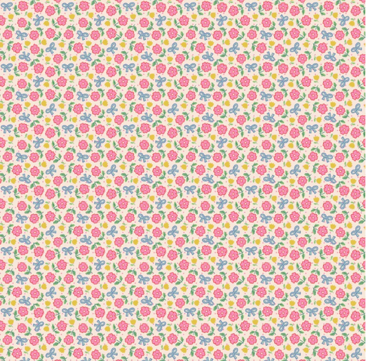 Fabric - Bluebells & Buttercups - Hey Darlin Bright Pink