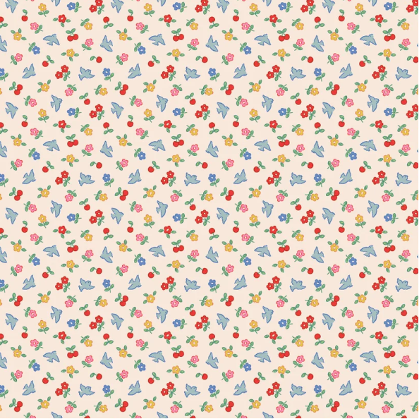 Fabric - Bluebells & Buttercups - Cheery Bluebird Sky