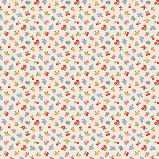 Fabric - Bluebells & Buttercups - Cheery Bluebird Sky