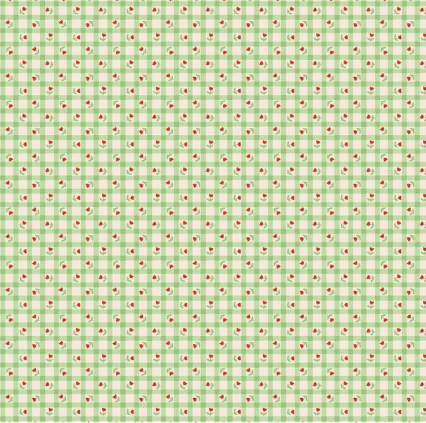 Fabric - Bluebells & Buttercups - Tulip Kisses Mint