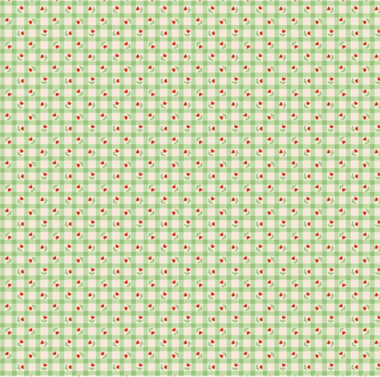 Fabric - Bluebells & Buttercups - Tulip Kisses Mint
